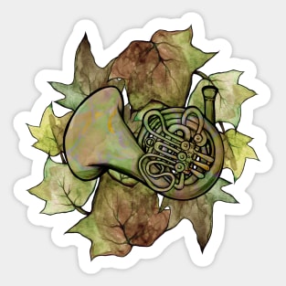 Ivy French Horn Sticker